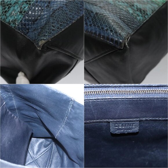 CELINE Tote Bag Leather Black Multicolor Auth 92694 - Picture 16 of 16